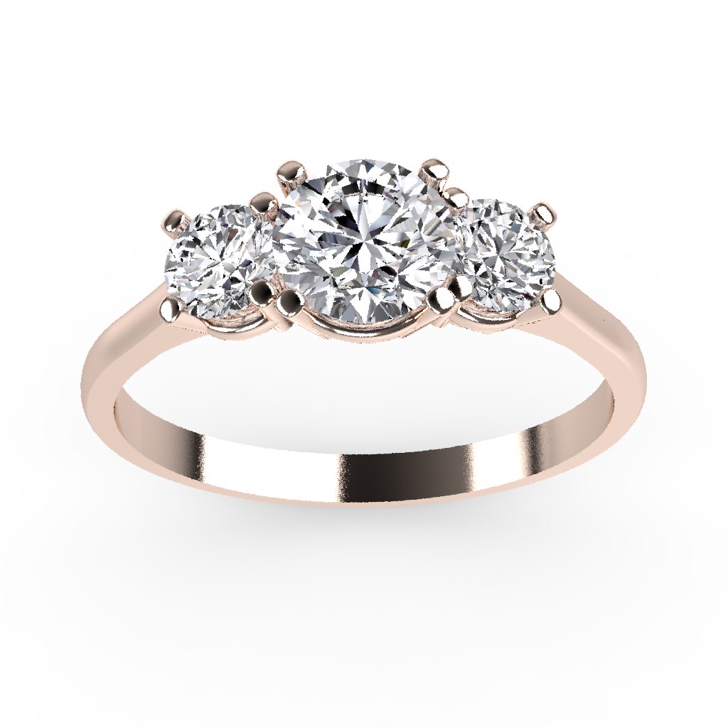 Rose gold render top view